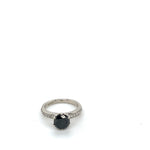 Anillo de Diamantes Vintage y Diamante Negro