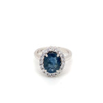 Anillo Lady Di Zafiro Azul