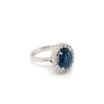 Anillo Lady Di Zafiro Azul