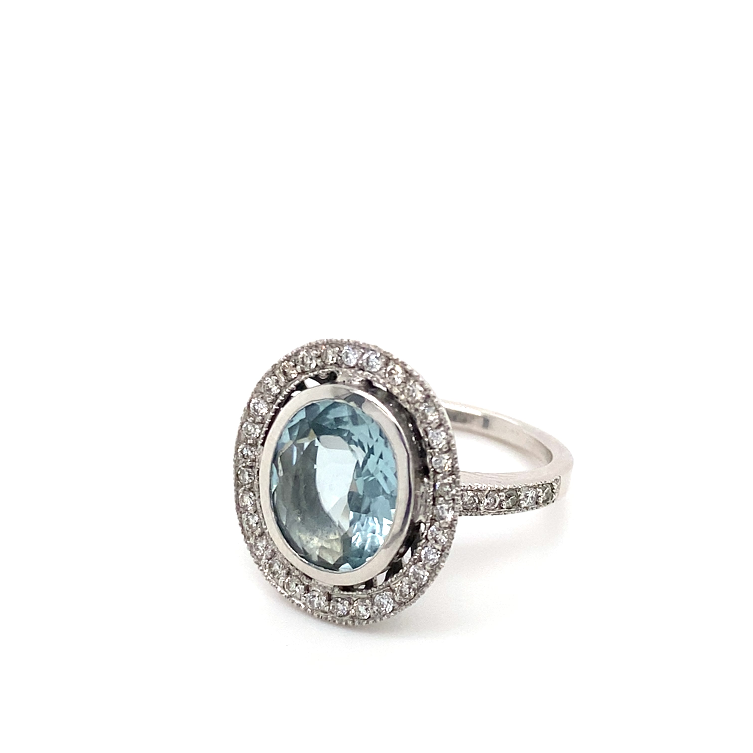 Anillo de Diamantes Topacio Vintage KNS