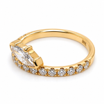 Anillo Medio Cintillo Asimétrico con Diamante Marquise de Laboratorio 0.50 ct