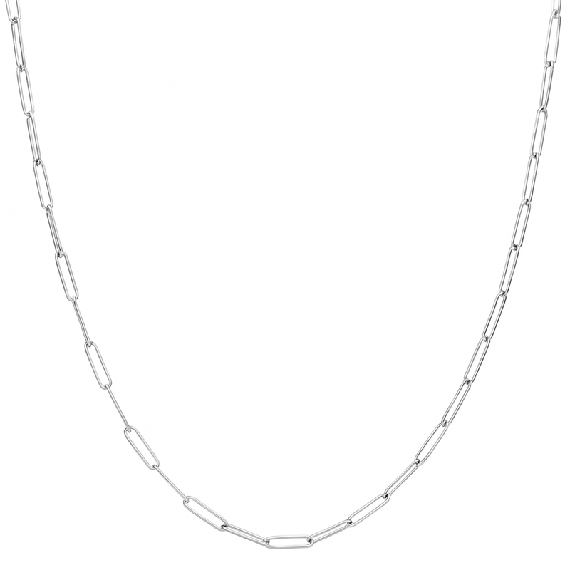 Collar Cadena Grande Platino