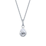 Collar Moissanite Plata 925 – Colgante Lágrima