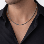 Collar Tennis Negro de Moissanita 10.5 CT