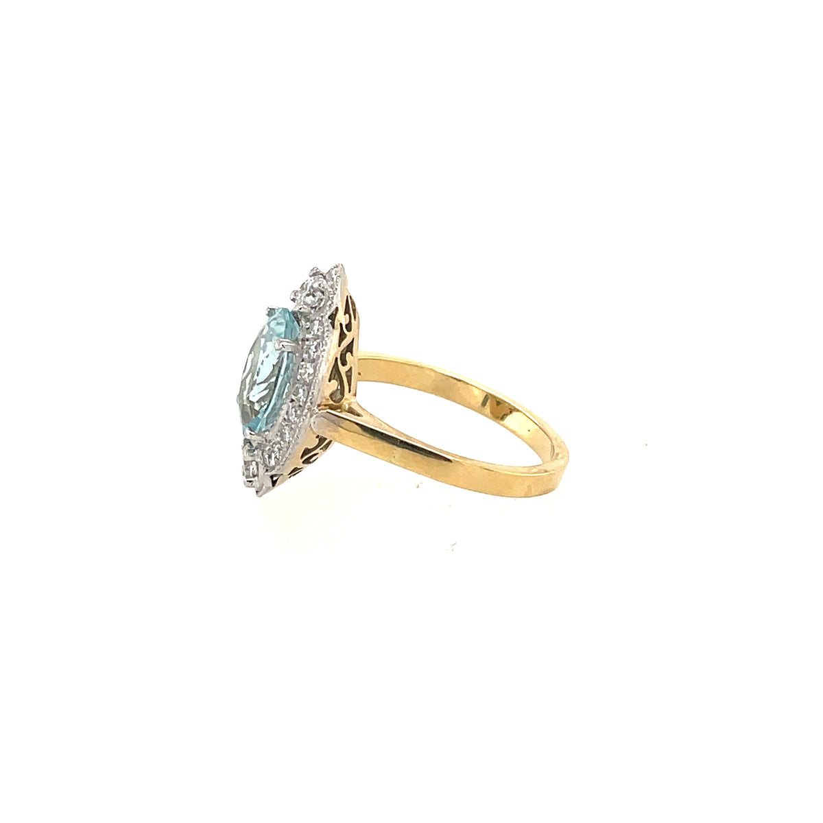 Anillo Vintage Aguamarina Gregorian