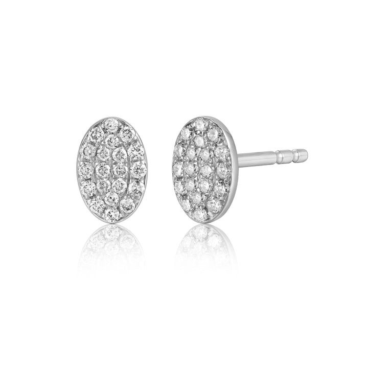 Aros de Diamante Halo Oval