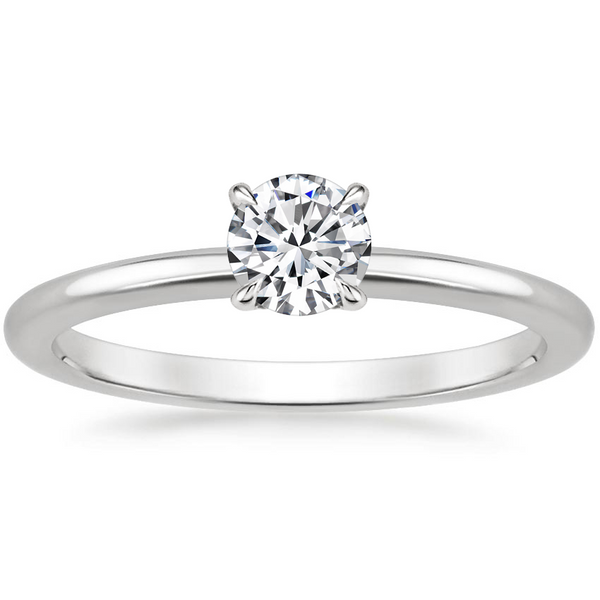 Anillo de Compromiso Solitario Halo Secreto