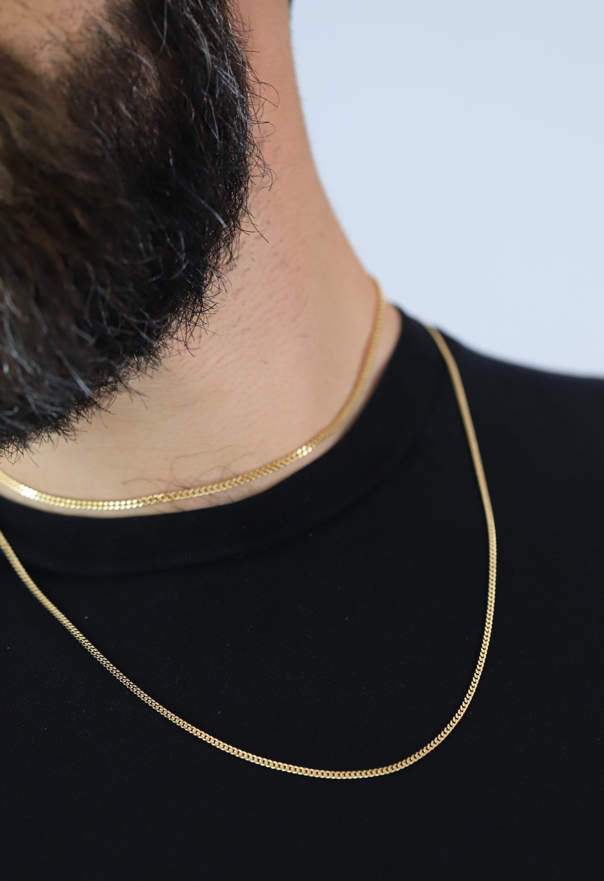 Collar Eslabon Cubano 2 MM Oro 18k