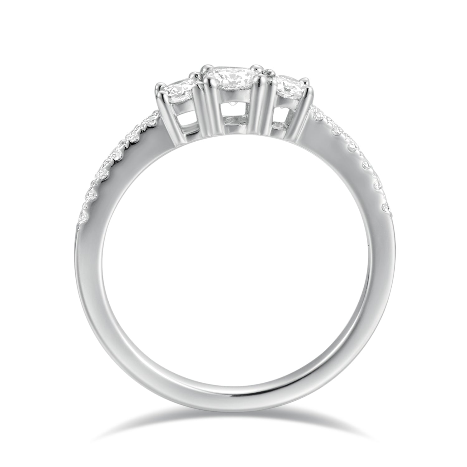 Anillo de diamantes tres piedras Glam - KONSENS