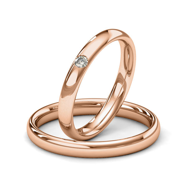 Oro rosa anillos matrimonio best sale