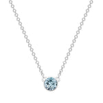 Collar Aguamarina Plata 925 – Colgante Bisel