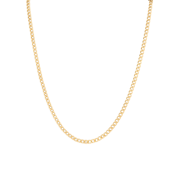 Collar Oro 14k Curb Clásico