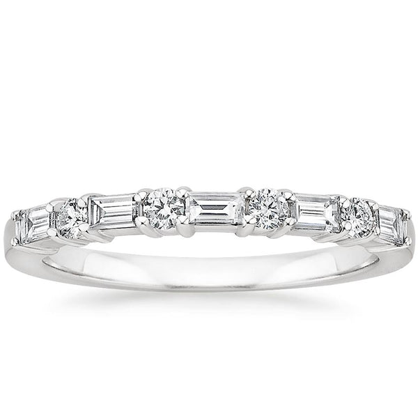 Anillo de diamantes Baguette Round