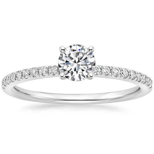 Anillo De Compromiso Solitario Micropave